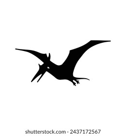 Dinosaur silhouettes vector illustration isolated on white background. Prehistoric animal vector silhouette. Black dinosaur silhouettes for kids. 