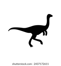 Dinosaur silhouettes vector illustration isolated on white background. Prehistoric animal vector silhouette. Black dinosaur silhouettes for kids. 