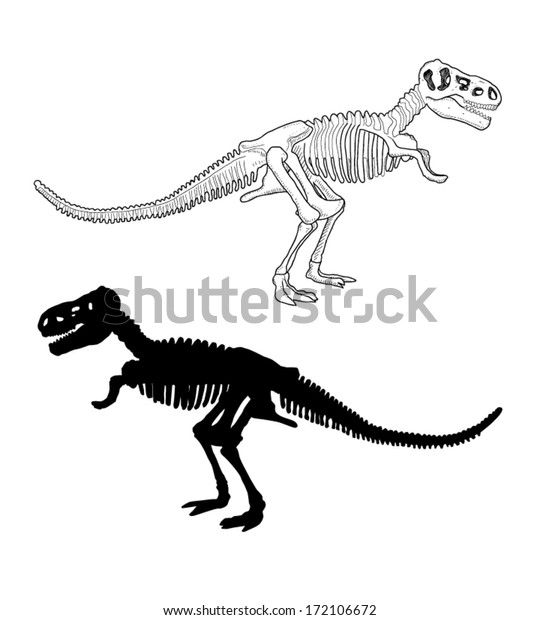 Dinosaur Skeleton Stock Vector (Royalty Free) 172106672