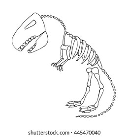 Dinosaur Skeleton Coloring Hd Stock Images Shutterstock