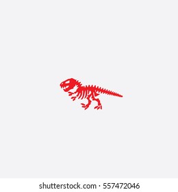 Dinosaur Skeleton icon silhouette vector illustration