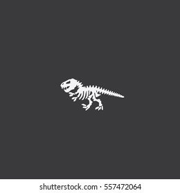 Dinosaur Skeleton icon silhouette vector illustration