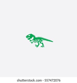 Dinosaur Skeleton icon silhouette vector illustration