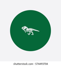 Dinosaur Skeleton icon silhouette vector illustration

