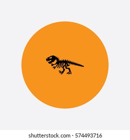 Dinosaur Skeleton icon silhouette vector illustration

