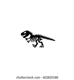 Dinosaur Skeleton icon silhouette vector illustration

