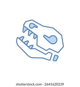 Dinosaur Skeleton Icon vector stock illustration