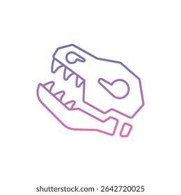 Dinosaur Skeleton Icon vector stock illustration