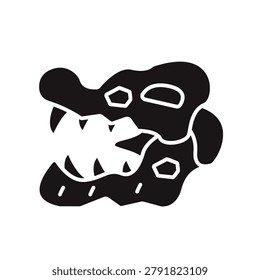 dinosaur skeleton icons minimalist flat style design, dinosaur skeleton Vector illustration on white background
