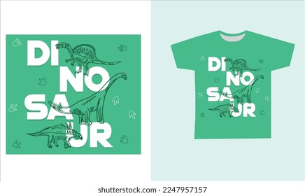 dinosaur skeleton t-shirt desing. vector illustration. Printable t-shirt design for dinosaur