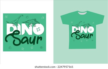 dinosaur skeleton t-shirt desing. vector illustration. Printable t-shirt design for dinosaur