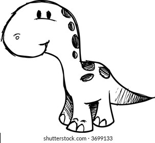 Dinosaur Sketch Vector Illustration