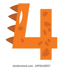 Dinosaur Skin Number Design Clipart 0 to 9 set