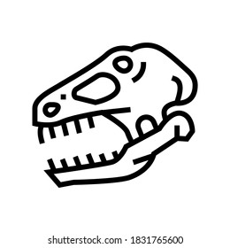 dinosaur skull color icon vector. dinosaur skull sign. isolated symbol illustration