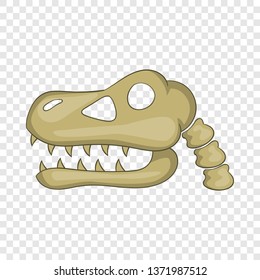 Dinosaur skull icon. Cartoon illustration of dinosaur skull vector icon for web