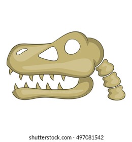 Dinosaur skull icon. Cartoon illustration of dinosaur skull vector icon for web