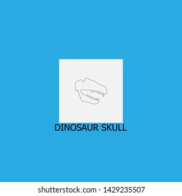 dinosaur skull icon sign signifier vector