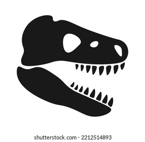 Dinosaur skull Prehistoric Animal. Vector illustration