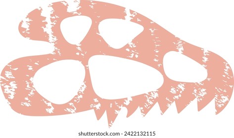 Dinosaur Skull Silhouette Vector Illustration