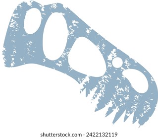 Dinosaur Skull Silhouette Vector Illustration