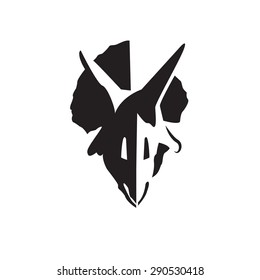  dinosaur skull  vector
