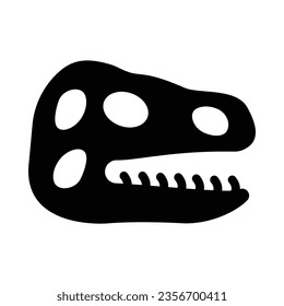 Dinosaur Skull Vector Glyph Icon For Personal And Commercial Use.
