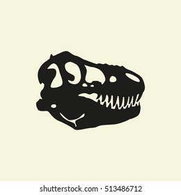 Dinosaur Skull, Vector Illustration