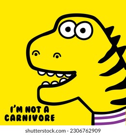 dinosaur is smiling funny animal cartoon
