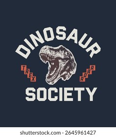 Dinosaur Society T-Rex Head Graphic Roar with Pride
