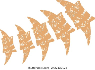 Dinosaur Spine Bone Silhouette Vector Illustration