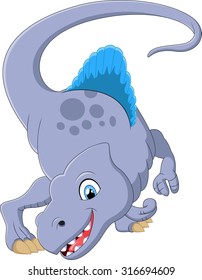 Dinosaur spinosaurus cartoon illustration vector