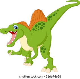 Dinosaur spinosaurus cartoon illustration vector