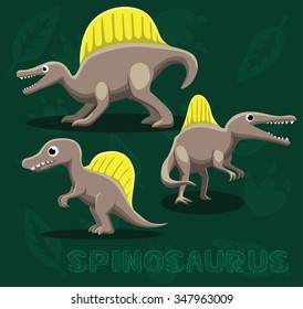 Dinosaur Spinosaurus Cartoon Vector Illustration