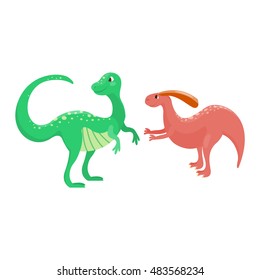 Dinosaur spinosaurus cartoon vector illustration