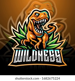 Dinosaurier Sportmascot Logo-Design