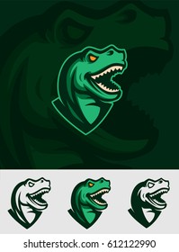 Dinosaur sports logo mascot badge