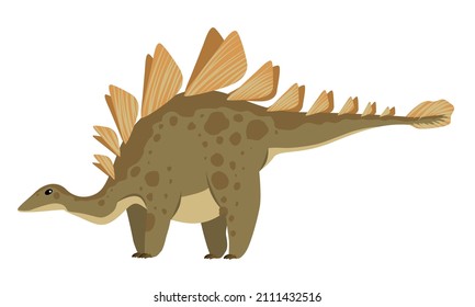 Dinosaurier-Stegosaurier. Riesige prähistorische Tiere. Vektorgrafik