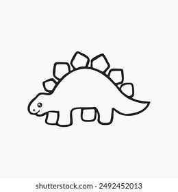 Dinosaurio, Estegosaurio, Dinosaurio De Contorno, Archivo Para Cricut, Archivo De Corte De Clipart De Silueta, Png De Sublimación, Descarga Digital Instantánea, Archivos De Vector Para Cricut