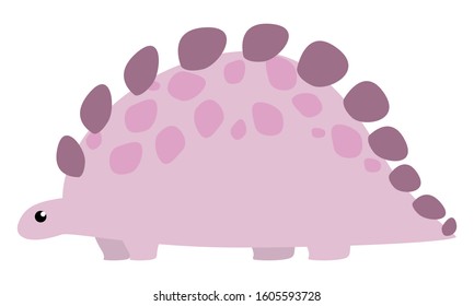 Dinosaur stegosaurus vector illustration - no border