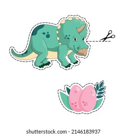 dinosaur stickers, carve stickers for kids