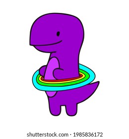 Dinosaur Streetwear and Edgy Logos, in Purple, New Style, Commercial Use