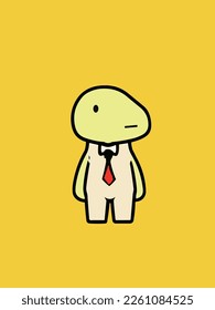 dinosaur is in the suit