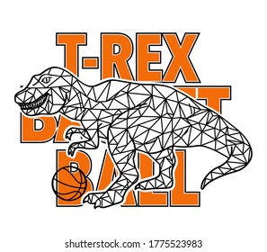 
DINOSAUR T REX BASKETBALL PLAYER GEOMETRIC