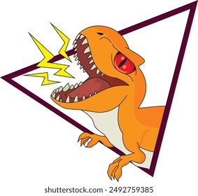 Dinosaurio t rex rugido dino logo