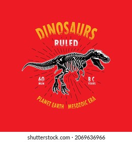 Dinosaur T_Rex illustration, tee shirt graphics, vectors, typography, hand drawing