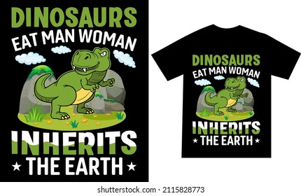 Dinosaur T_Rex illustration, t-shirt graphics, vectors T-shirt Design Template Vector