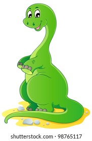 Dinosaur theme image 2 - vector illustration.