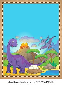 Dinosaur theme parchment 2 - eps10 vector illustration.