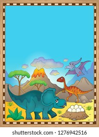 Dinosaur theme parchment 3 - eps10 vector illustration.