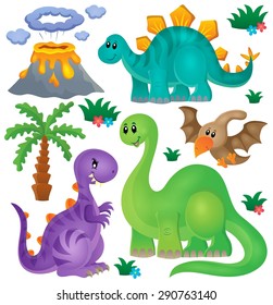 Dinosaur theme set 1 - eps10 vector illustration.